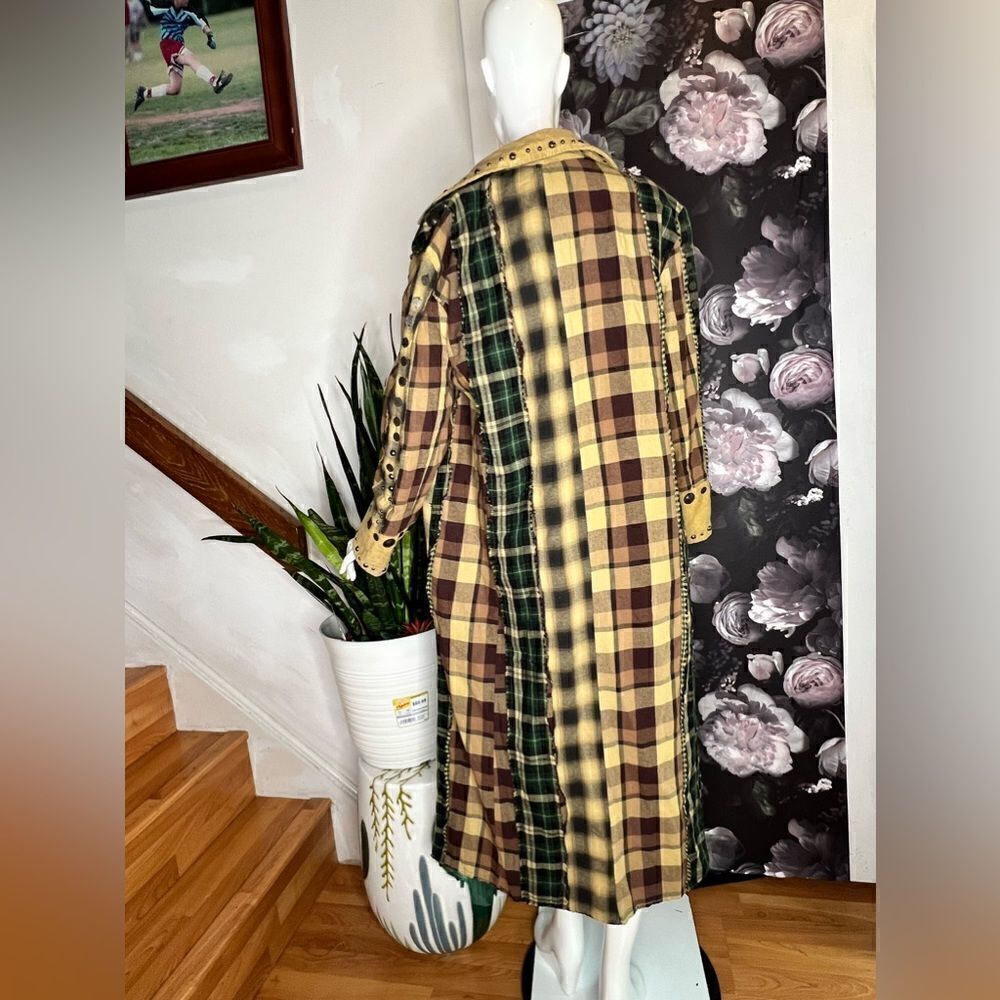 Free People Rodeo Plaid Duster Jacket - Picture 7 of 8